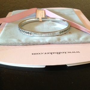 Rhodium/Black Diamond Clem Narrow Crystal BangleTB